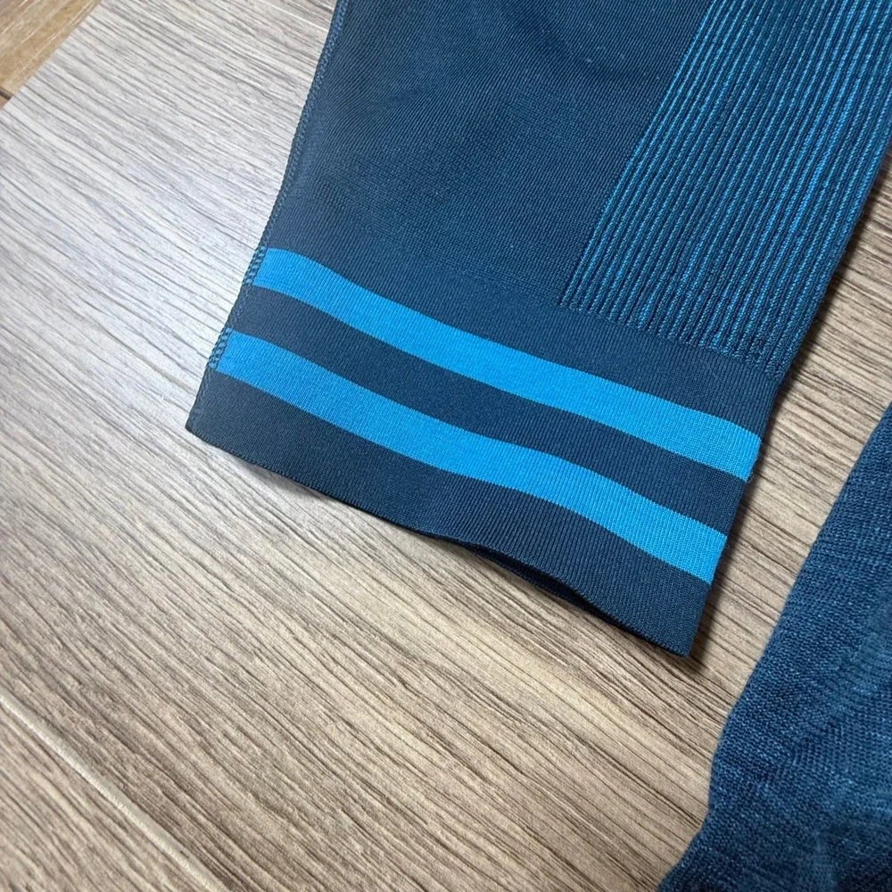 SmartWool IntraKnit Men's Thermal Base Layer Merino Wool Quarter Zip Teal XL